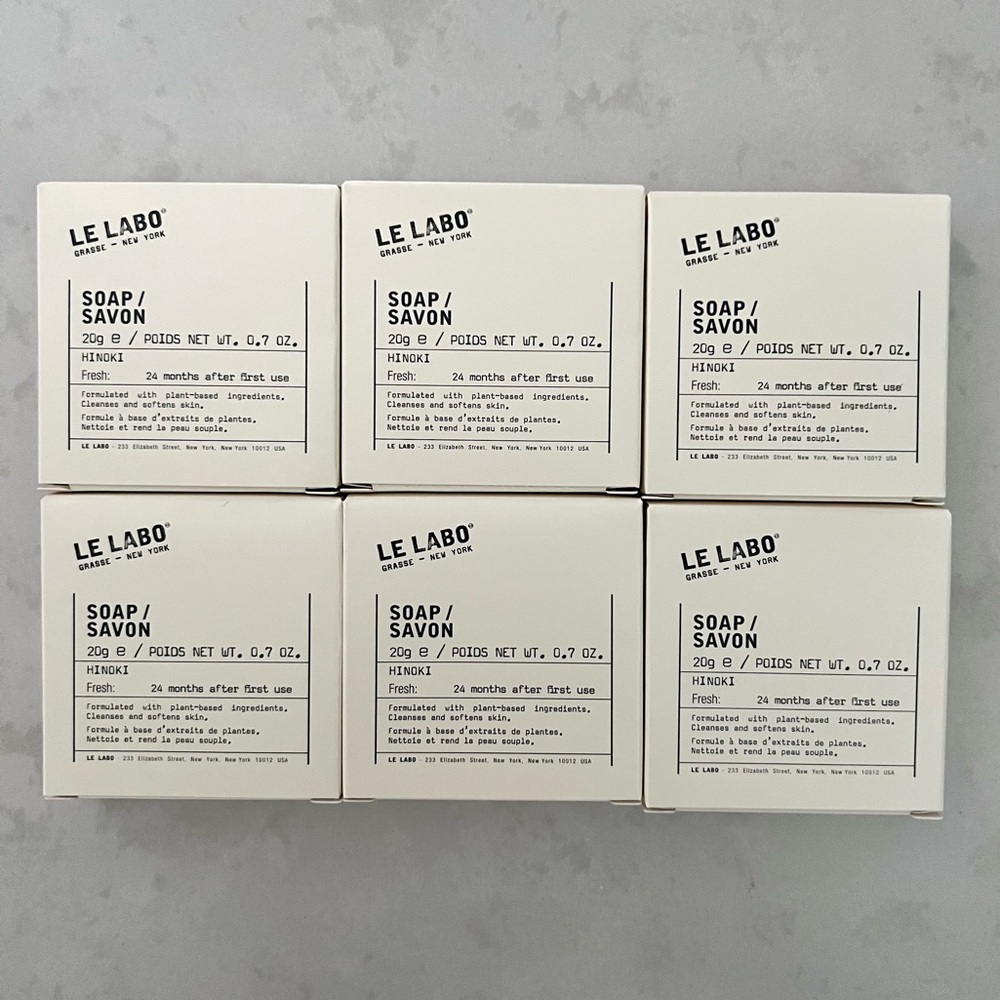 RARE Le Labo Hinoki Wash Bars (6) - Picture 1 of 2